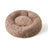 Light grey round plush pet bed with deep nest shape, photo 9