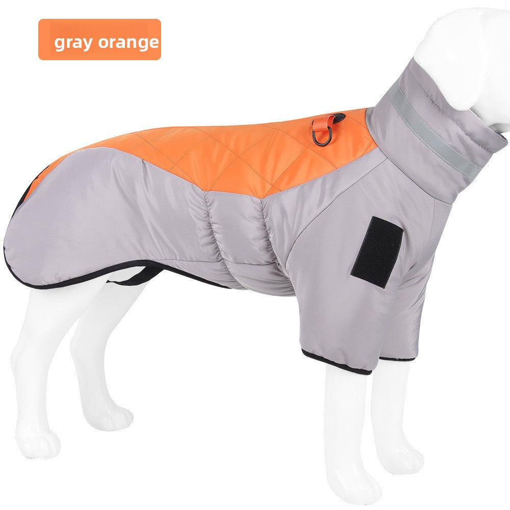 Reflective padded dog gilets in four grey colourways