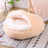 Winter Semi-Enclosed Cat Bed, 2-in-1 Warm Cave and Cushion