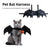 Black felt bat wings pet costume with strap fastening
