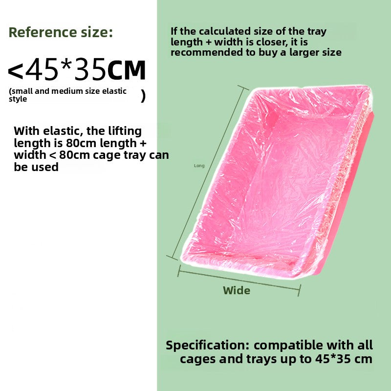 Disposable Elastic Bird Cage Tray Cover Film, Multipacks