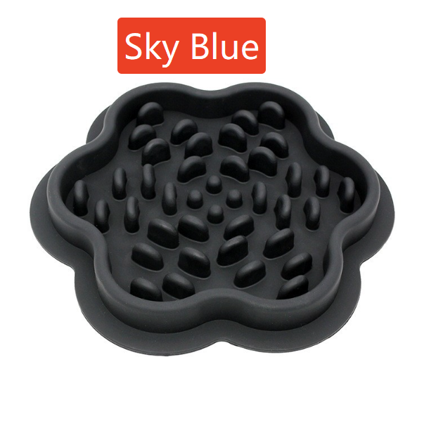 Non-Slip Silicone Slow Feeding Mat Bowl for Dogs and Cats in Square or Round Shape