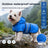 Four leg waterproof dog raincoat, available in 3 colours, sizes Small to 4XL, image 2