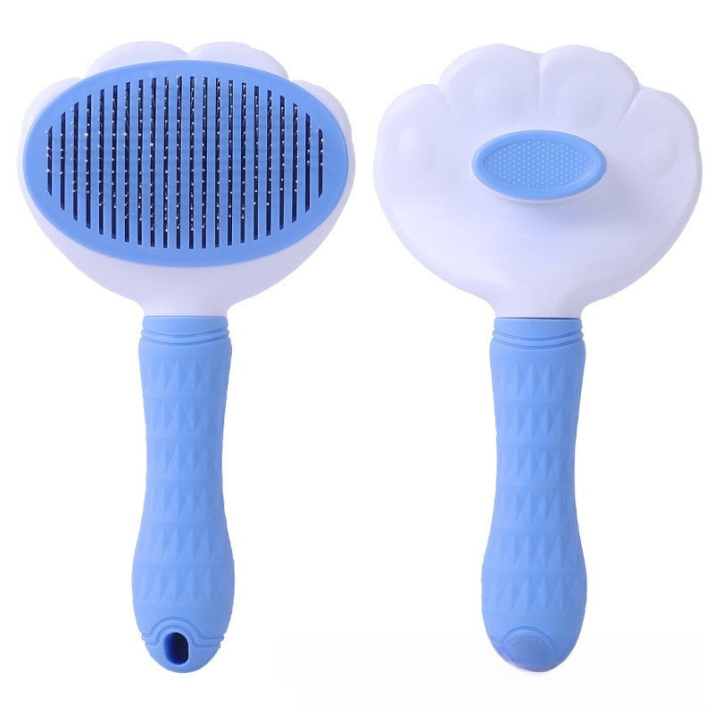 Self-Cleaning Fine-Tooth Dematting Comb for Dogs and Cats