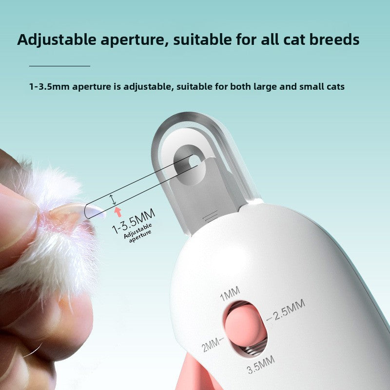 Ergonomic LED Pet Nail Clipper with Non-Slip Handle