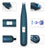 Ceramic Blade Pet Paw Trimmer with LED Light and Limit Comb