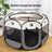 Foldable octagonal pet playpen tent with mesh windows, view 4