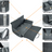Portable soft pet travel bed with mesh sides and shoulder strap