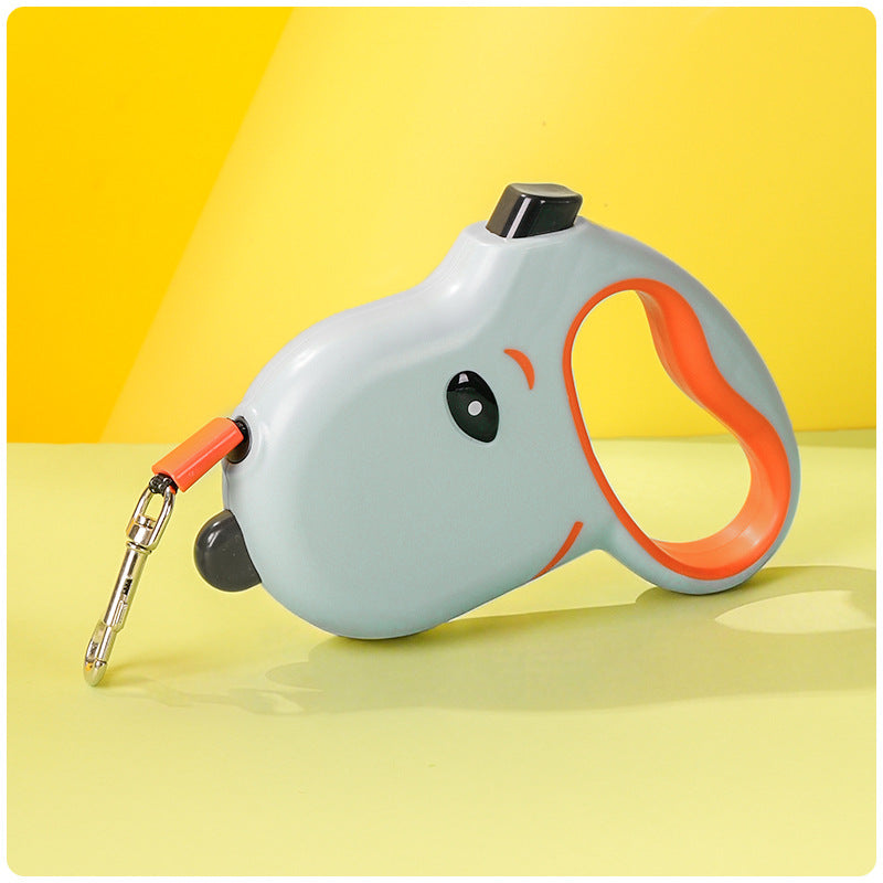 Retractable dog lead in pastel colour with LED light, product image 13