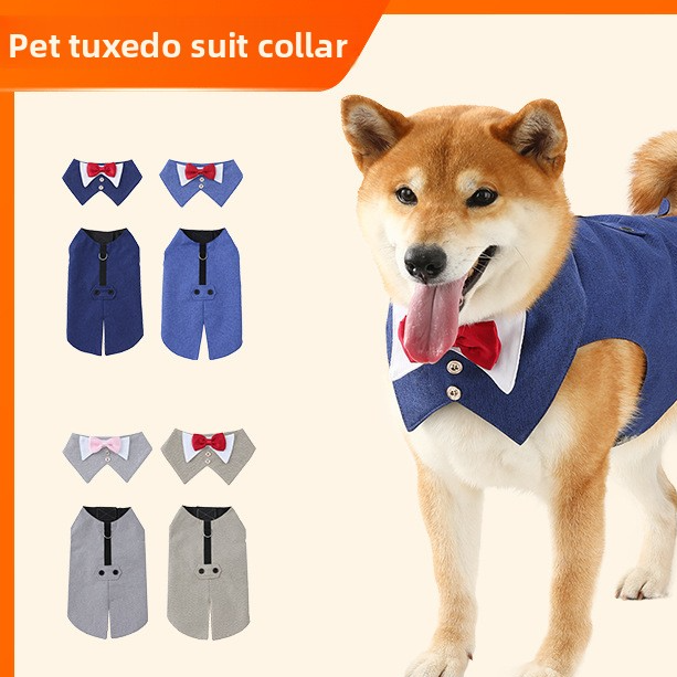Dog tuxedo vest with bow tie, available in 13 styles, image 2