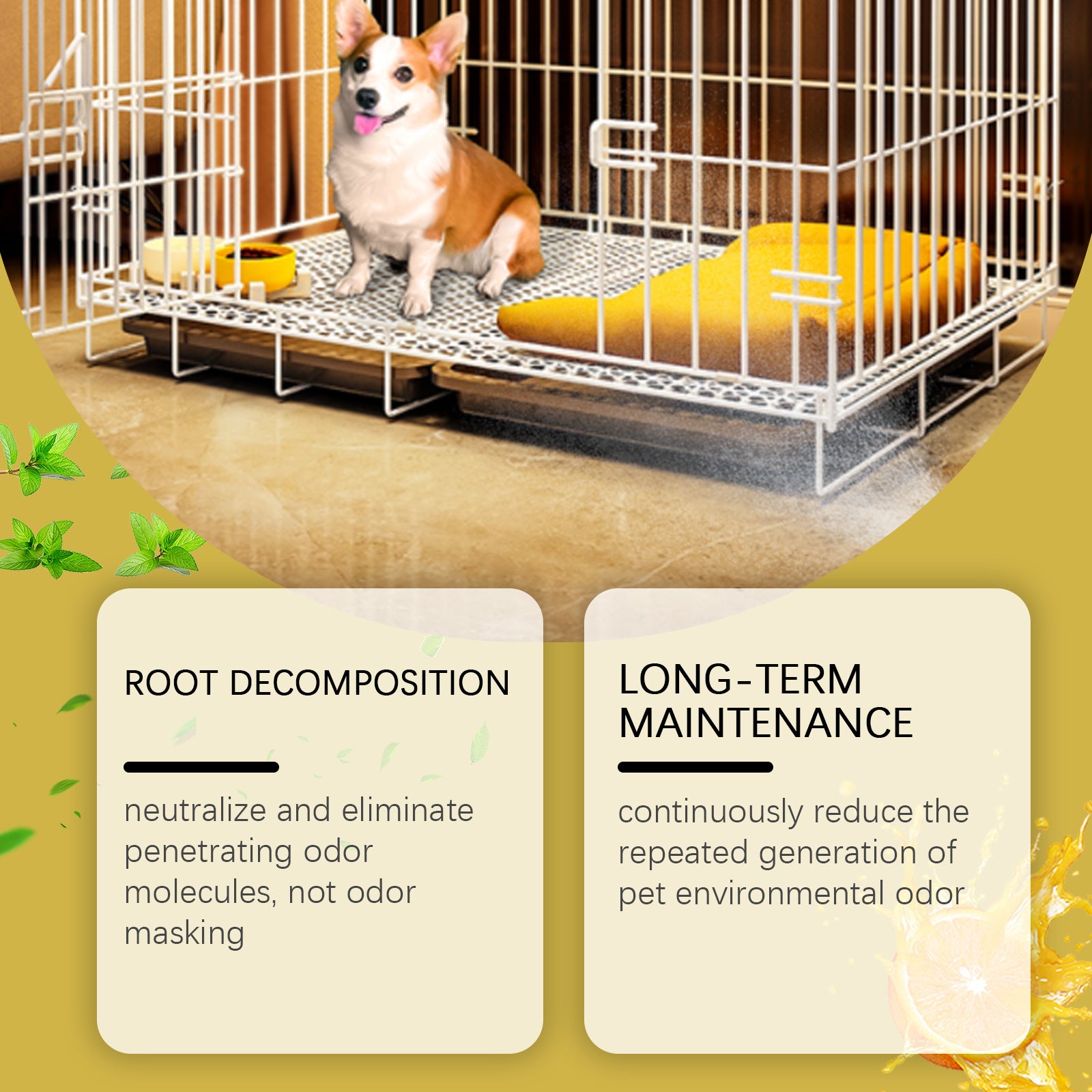 Pet Kennel and Cage Deodoriser, Odour Control Air Freshener