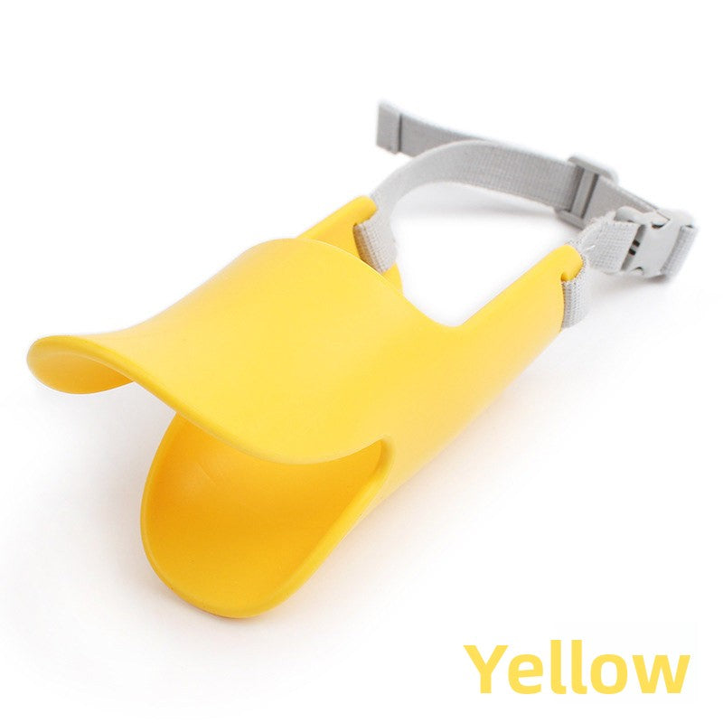 Adjustable duckbill dog muzzle in breathable plastic for small dogs, view 7