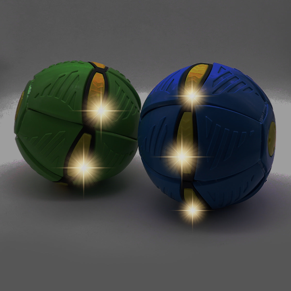 Flying saucer ball dog toy with optional LED lights for fetch - view 3