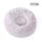 Plush round padded dog and cat bed in Gradient Pink and White