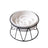 Ceramic Slow Feeding Pet Bowl with Small Flower Design and Optional Iron Stand