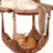 Wooden two-tier cat bed with hanging hammock, product image 1