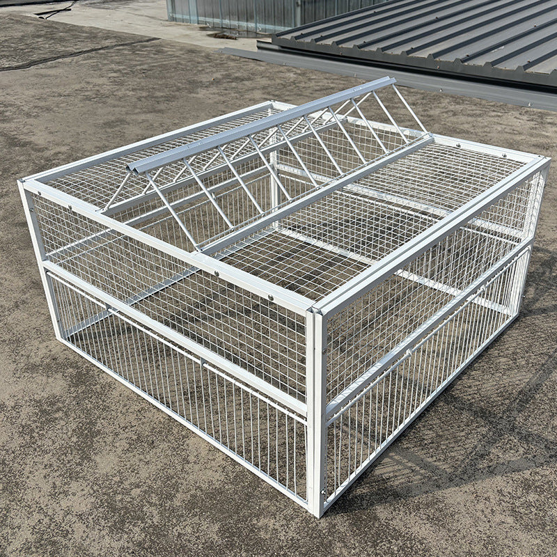 White metal pigeon loft landing cage with one way door, view 17