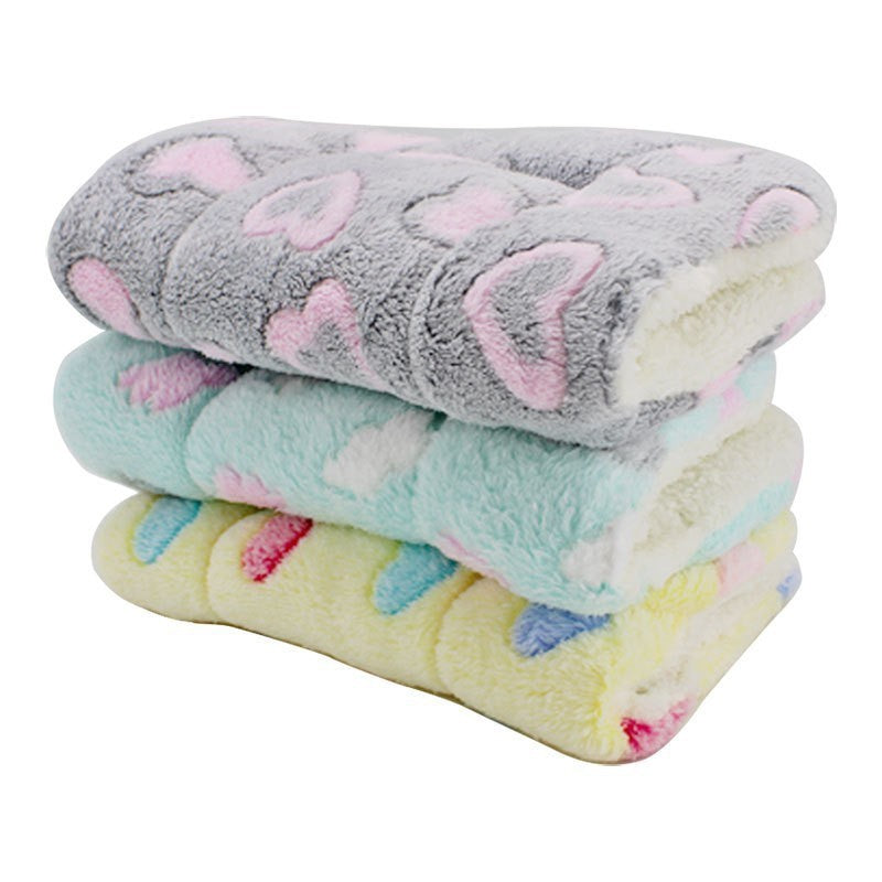 Plush flannel pet blanket mat with cute print, photo 4 of 55