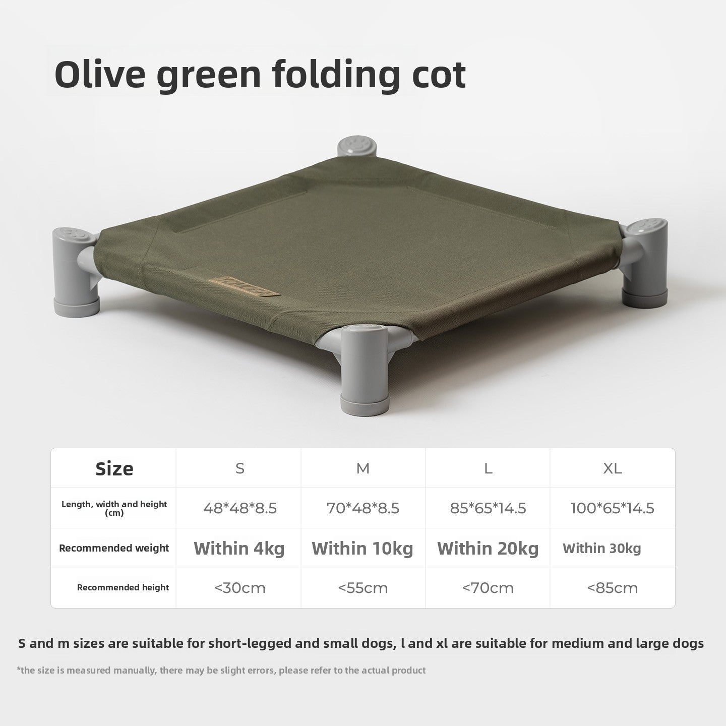 Elevated Oxford fabric camp bed for dogs, second detail photo