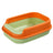 Semi-Enclosed Cat Litter Box with High Walls and Easy Access