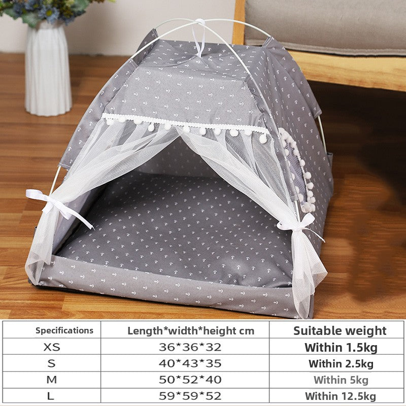 Pink enclosed cat tent bed with soft lining, view 16