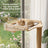 Vertical sisal cat scratching post and climbing frame, alternative angle view