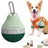Portable silicone pet water bottle with built-in bowl in Moss Green 200ml, front view