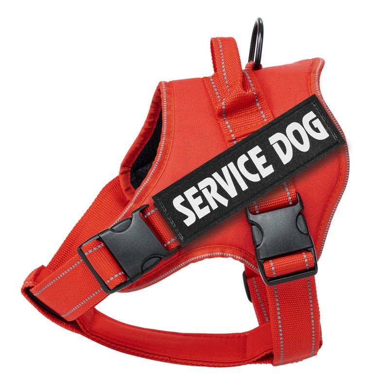Reflective padded mesh vest dog harness in Blue, close-up detail
