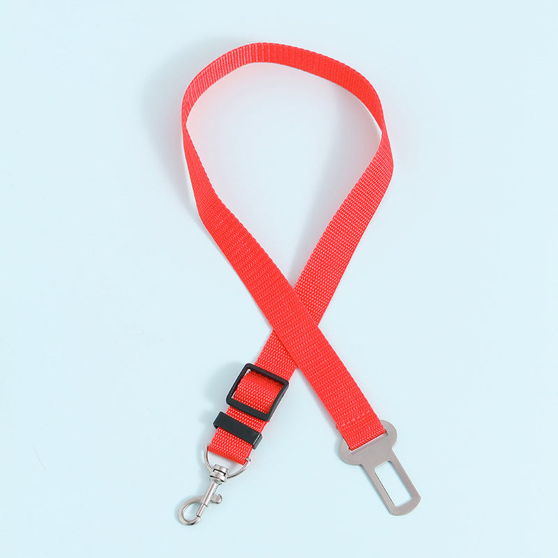 Adjustable dog seat belt leads in thirteen colours