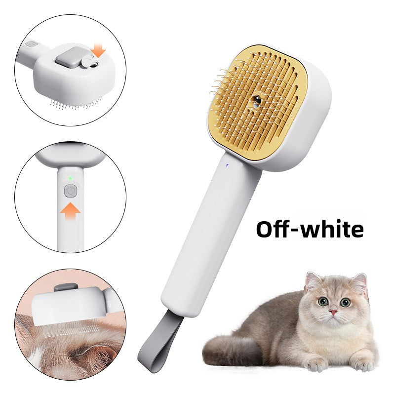 Self-Cleaning Pet Grooming Comb with Massage Tips