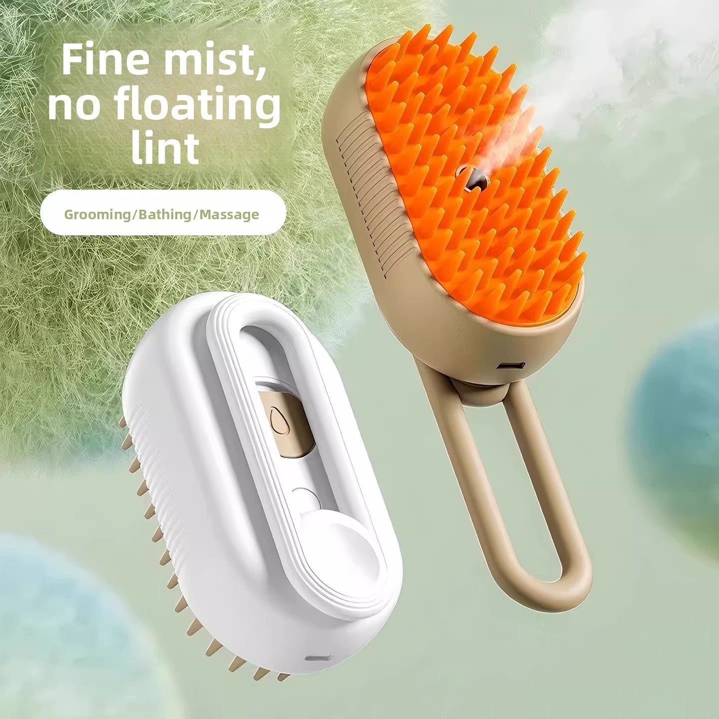 Rechargeable Steam Massage Brush for Loose Cat and Dog Hair