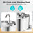 Stainless Steel Pet Water Fountain, 2.2L Capacity with Filters, Quiet USB Pump