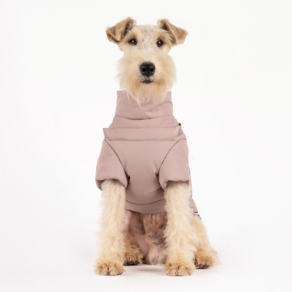 Water resistant padded dog coats in three colourways