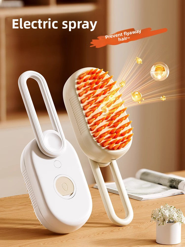 Rechargeable Pet Spray Grooming Comb with Deodorising Mist