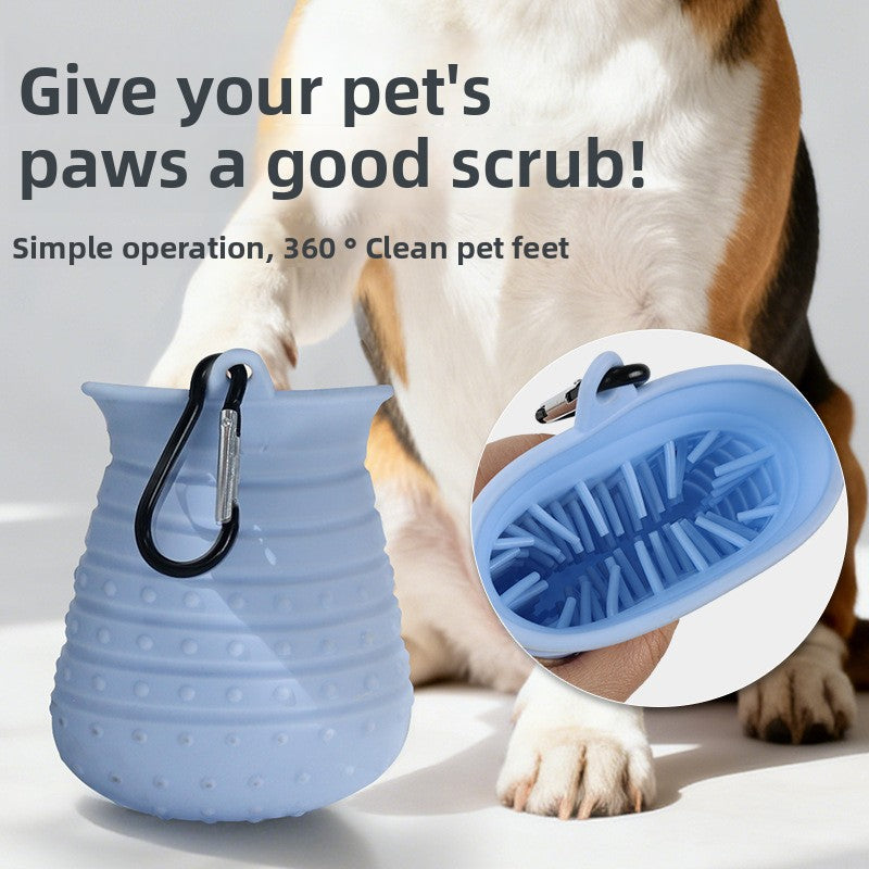 Dog Paw Cleaning Cup with Soft Silicone Bristles