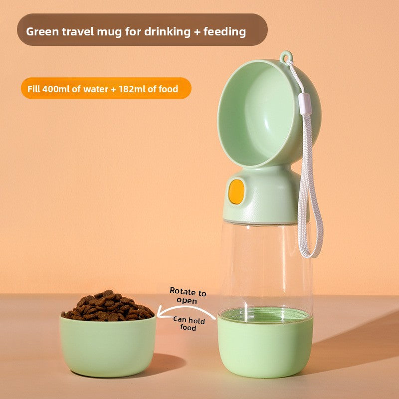 Portable 3-in-1 Pet Water Bottle with Food Container and Waste Box for Dog Walks