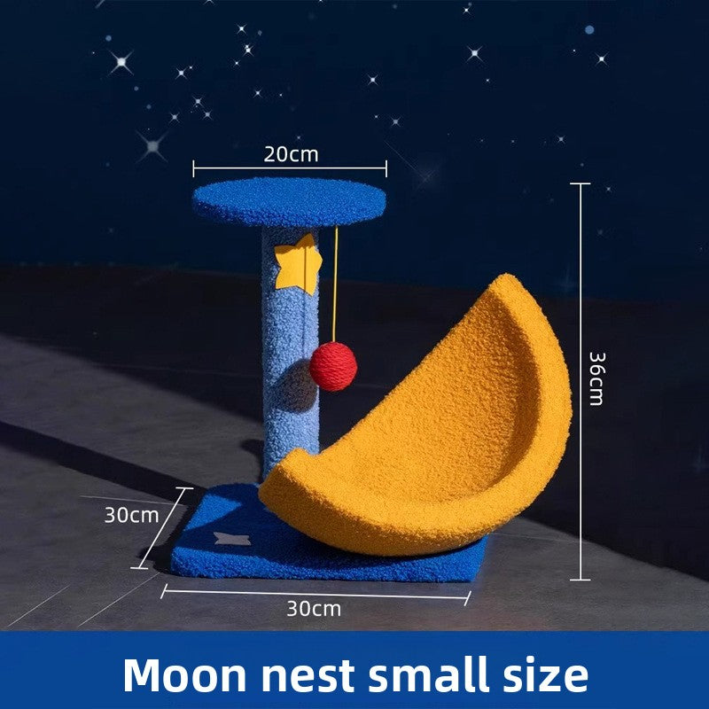 Vertical sisal cat climbing frame with space capsule, detail photo 10