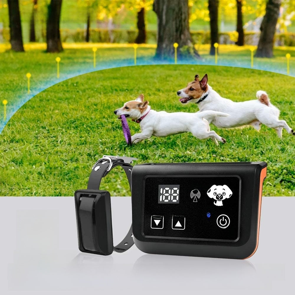 Wireless Dog Fence System with Rechargeable Receiver Collar