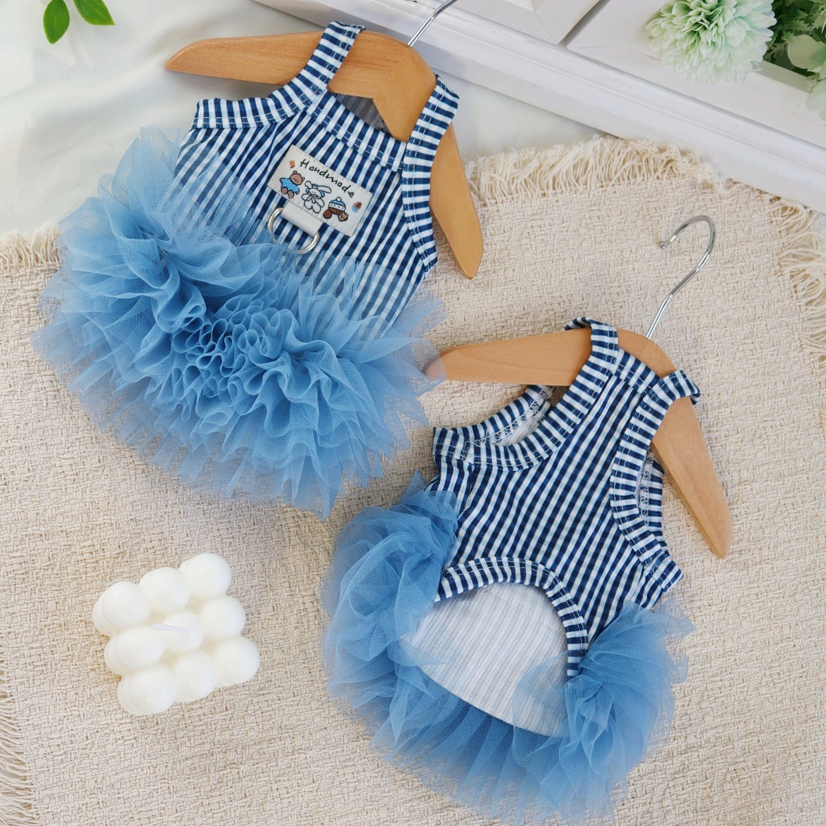 Striped mesh tutu dress for dogs and cats, in Striped Tutu, image 3