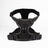 Padded reflective dog harnesses in black, orange and green