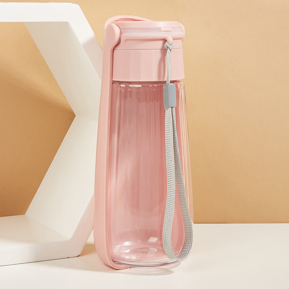 Flip-Top Foldable Plastic Pet Water Bottle with Secure Seal in Eight Colours for Walks
