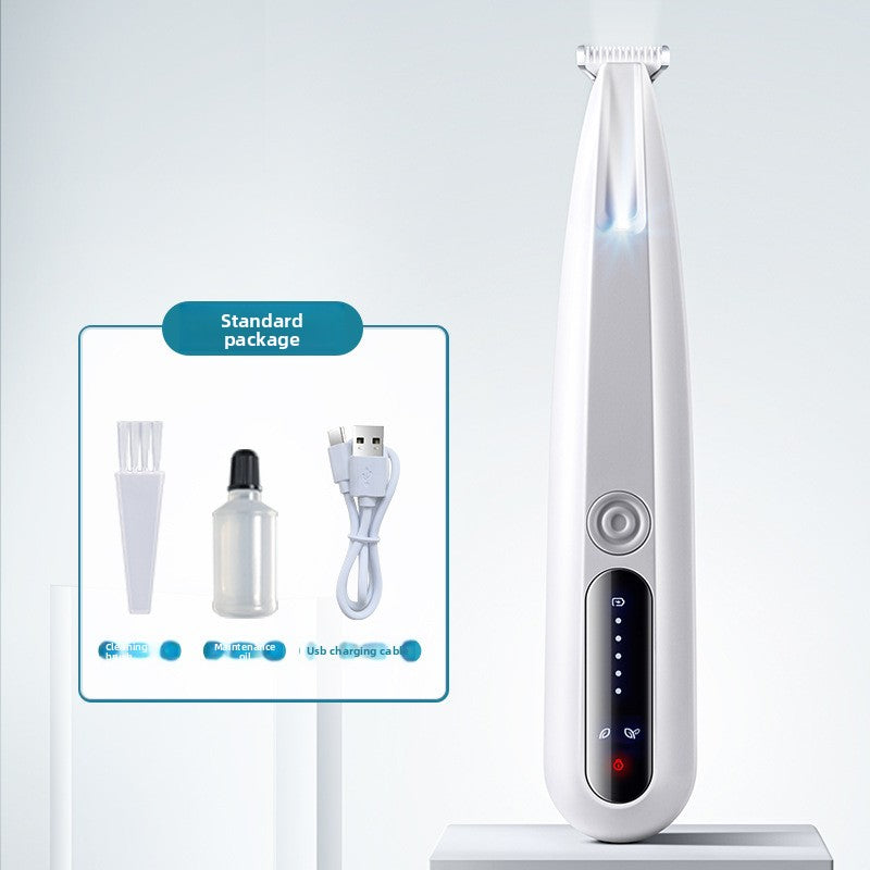 Waterproof Mini Face and Paw Shaver, Quiet Ceramic Blade with LED
