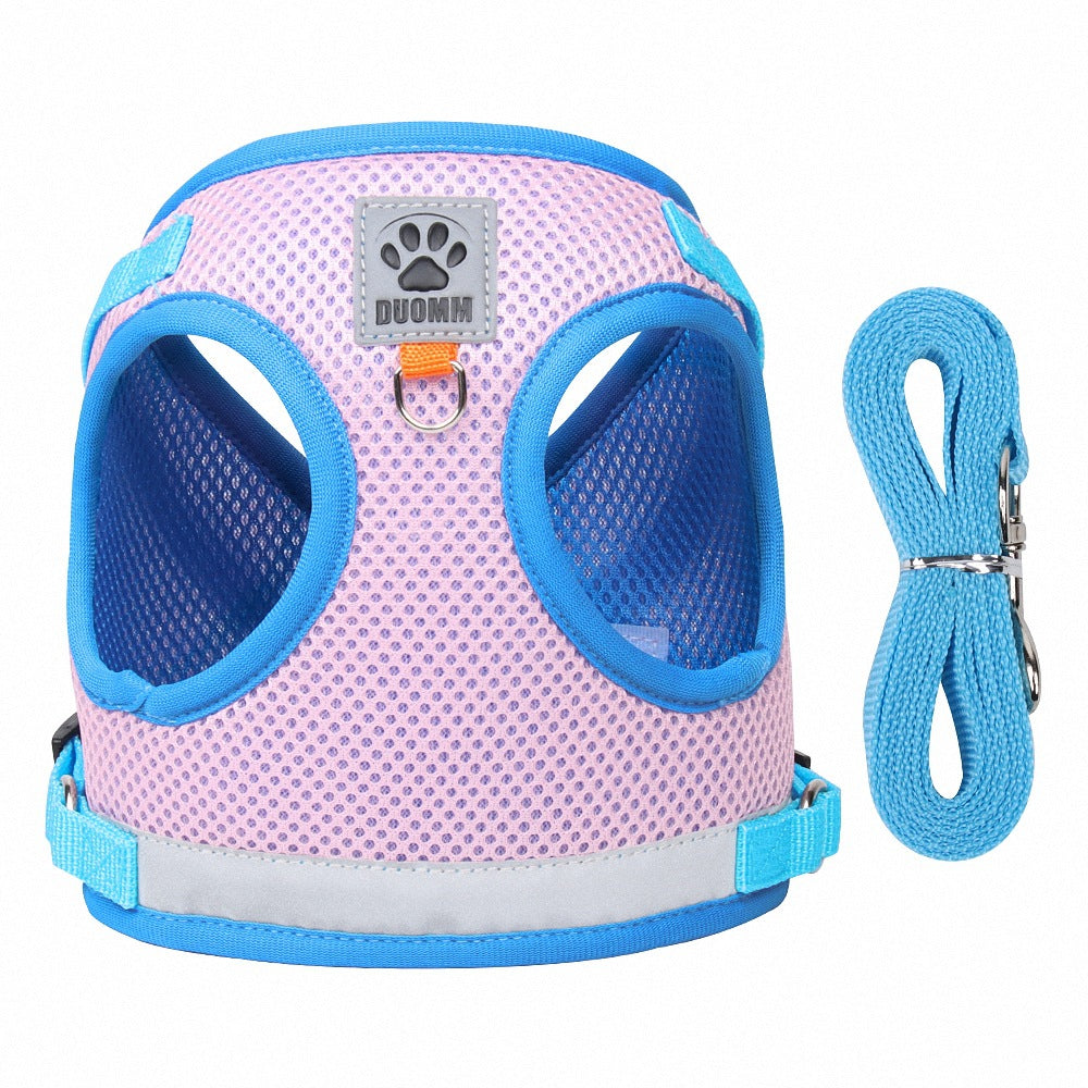 Breathable mesh pet harness and lead set, main product photo