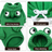 Fleece pet sweatshirts with frog and deer designs