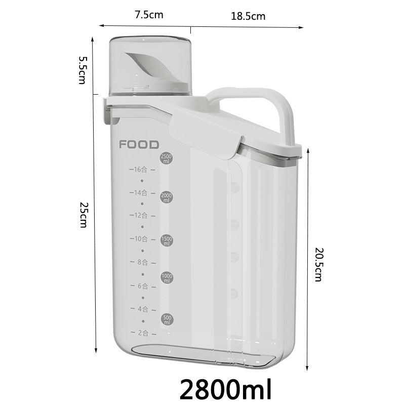Airtight pet food storage container in light green, view 5