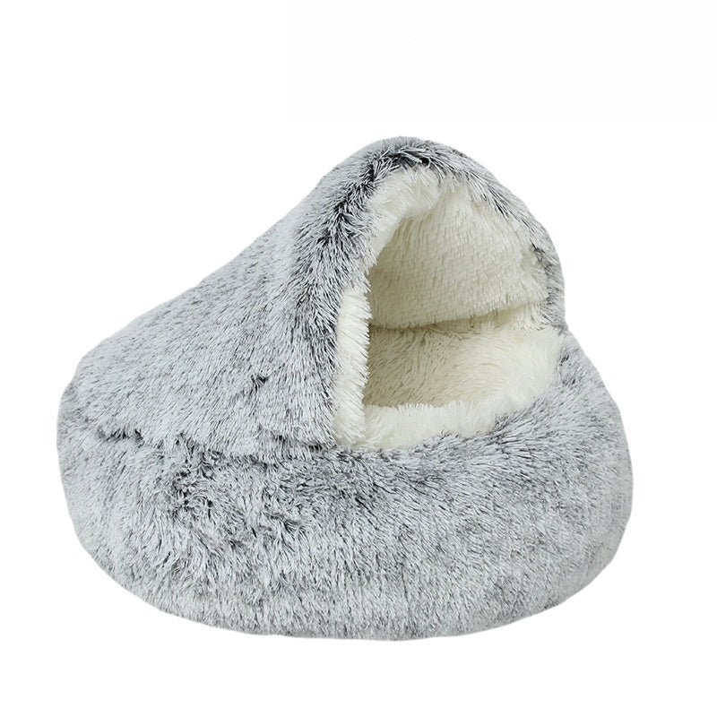 Shell shaped semi-enclosed cat bed, photo 15 of 58