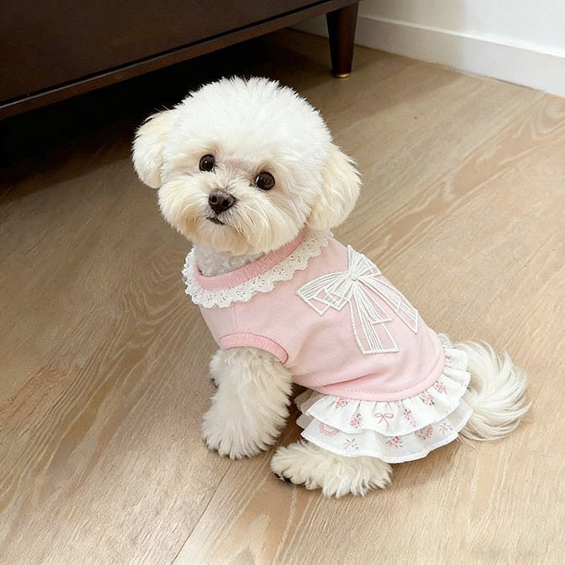 Pink bow dress for small dogs and cats, in Pink, image 10