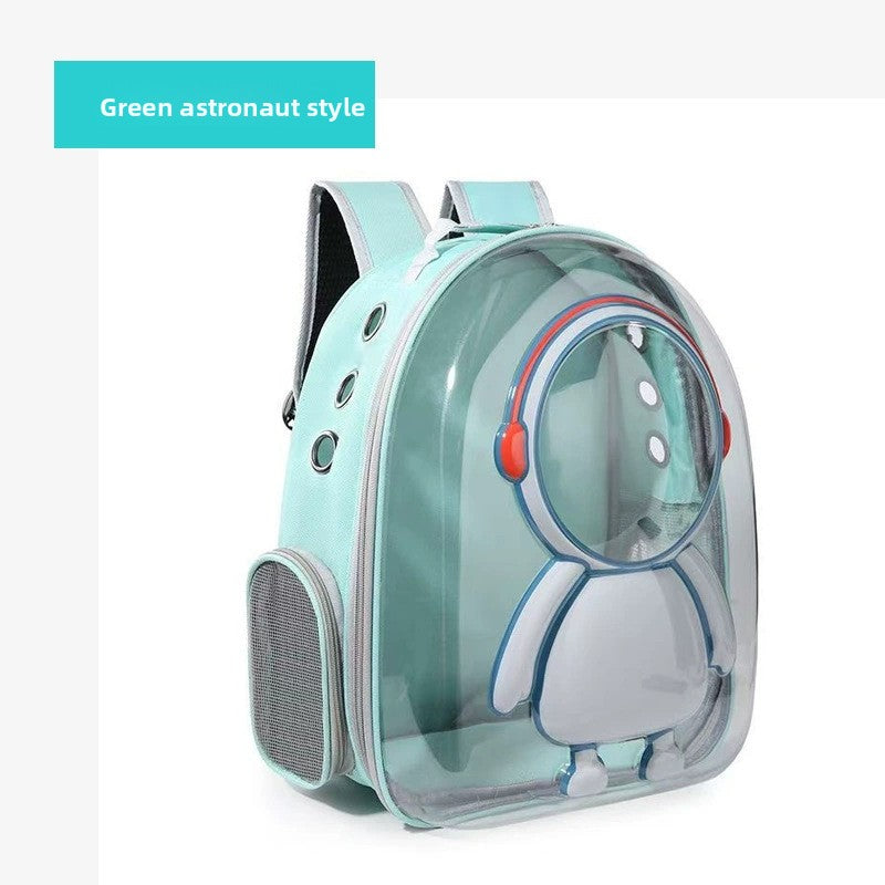 Clear capsule pet backpack carrier for cats and small dogs, detail photo 4