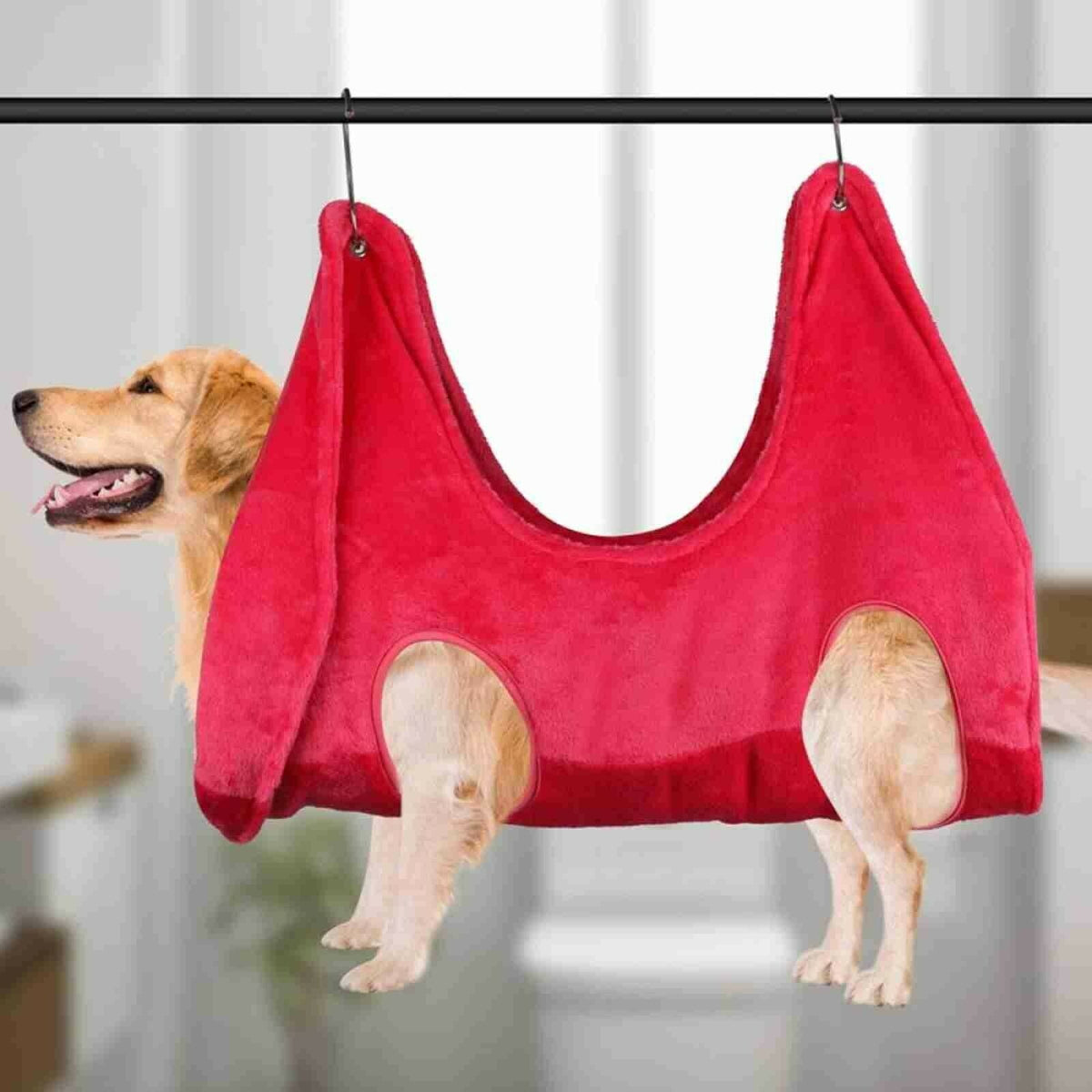 Flannel pet grooming hammock for nail trimming, photo 4 of 14