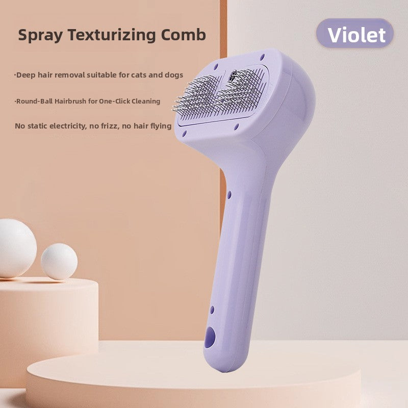Self-Cleaning Steam Pet Brush for Cats and Dogs, Anti-Static